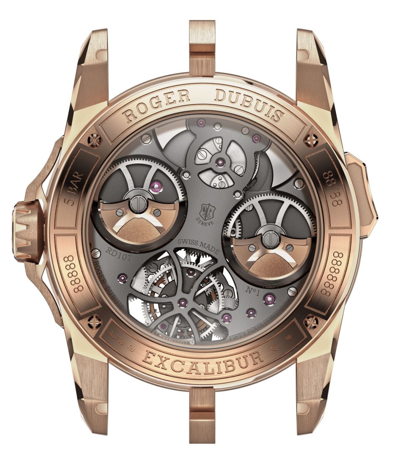 DBEX0840 Excalibur Diabolus in Machina玫瑰金三問飛行陀飛輪腕錶，價值新台幣18240000元 5 1