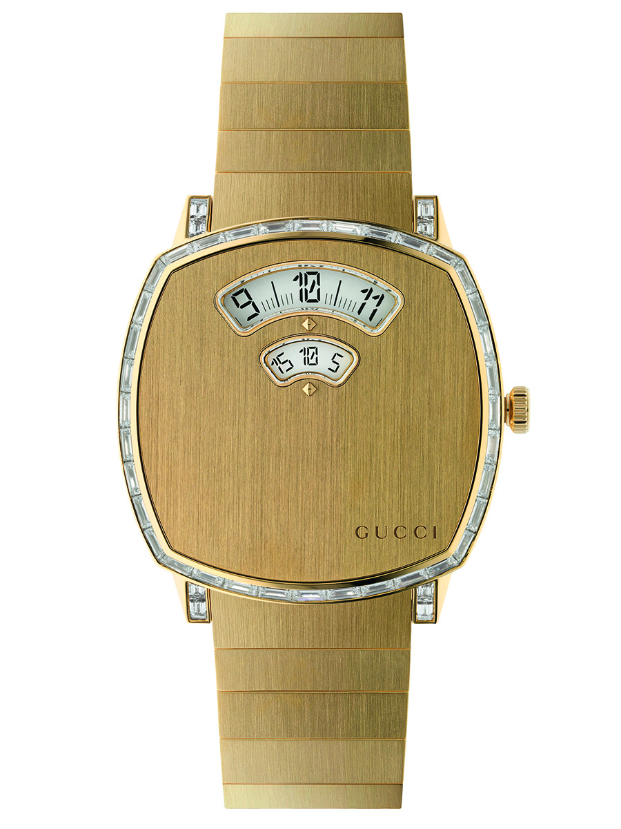 GUCCI GRIP 38mm，鑽石，18K金，跳時機芯 建議零售價新台幣 9150000