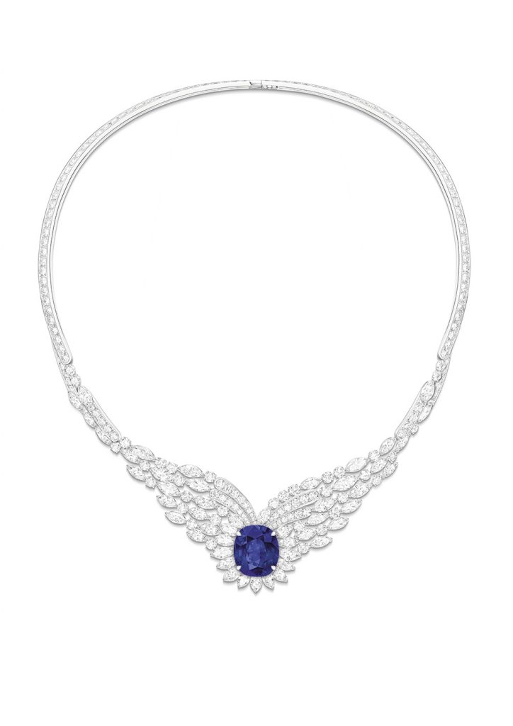 PIAGET Wings of Light系列斯里蘭卡藍寶石頂級珠寶鑽石項鍊，建議售價NT64500000 G37R2101 2103715