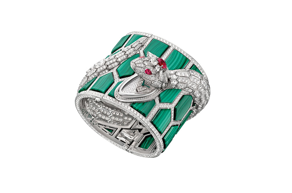 102986 BVLGARI SERPENTI MISTERIOSI頂級孔雀石珠寶神秘鑽錶