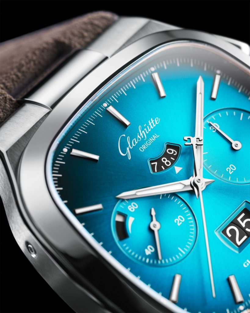 Glashtte Original 1 37 02 06 02 35 Seventies Chrono PD turquoise Detail4 25cm RGB