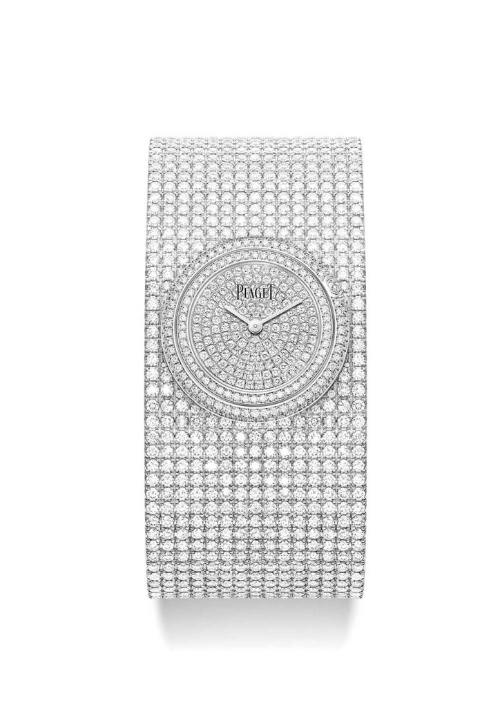 PIAGET Possession 系列18K白金手鐲式高級珠寶鑽石腕錶，建議售價NT9950000 G0A46089