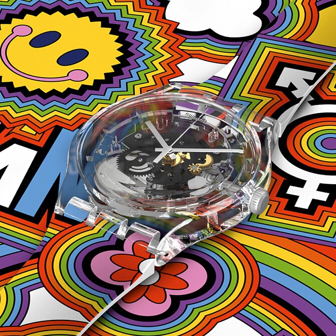 Swatch SXY 客製畫布 pridesticker