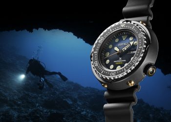 Scuba diver exploring the underwater caves and caverns.