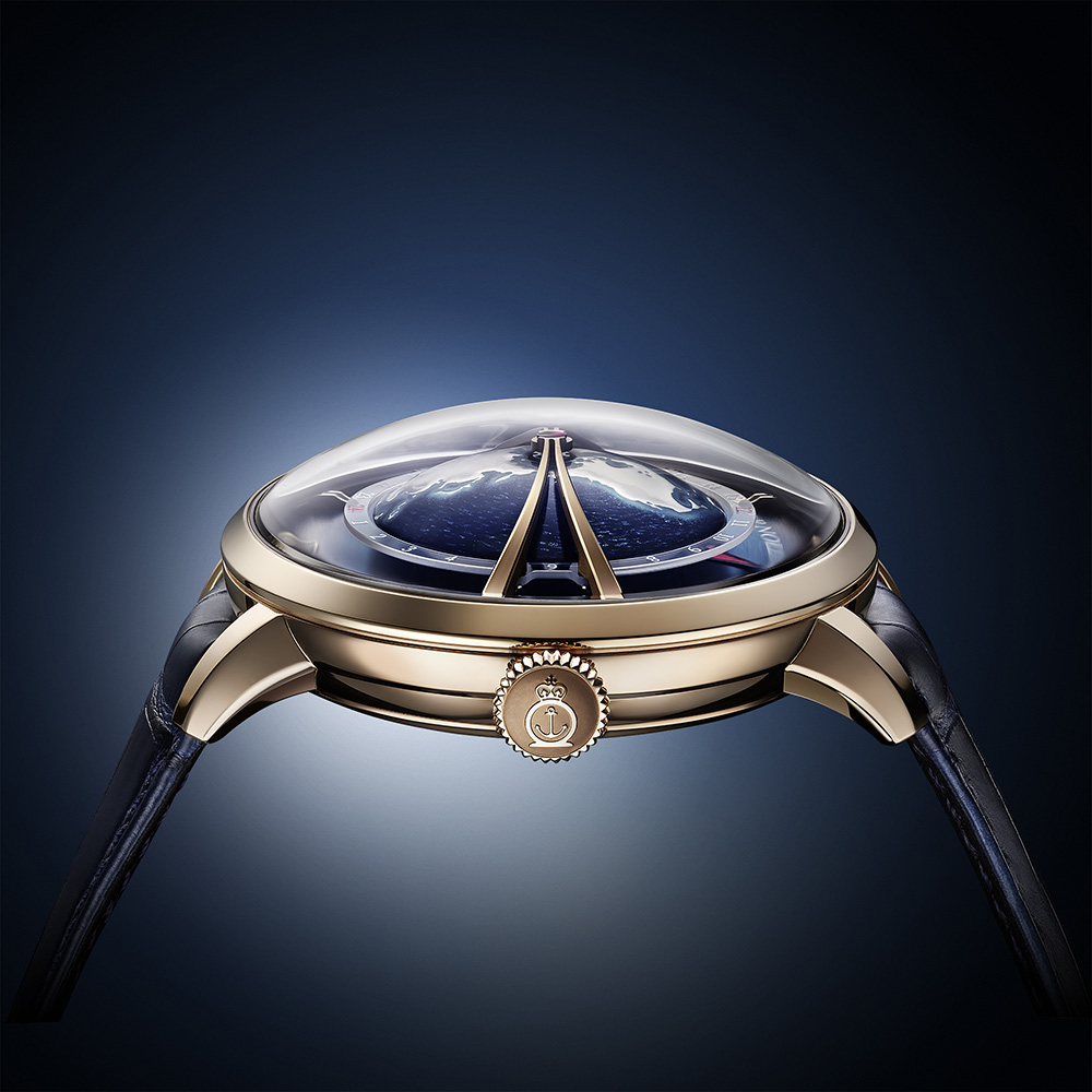 Globetrotter Gold獨特外型及3D立體世界時區設計，在其他世界時區品牌中劃開差異性。