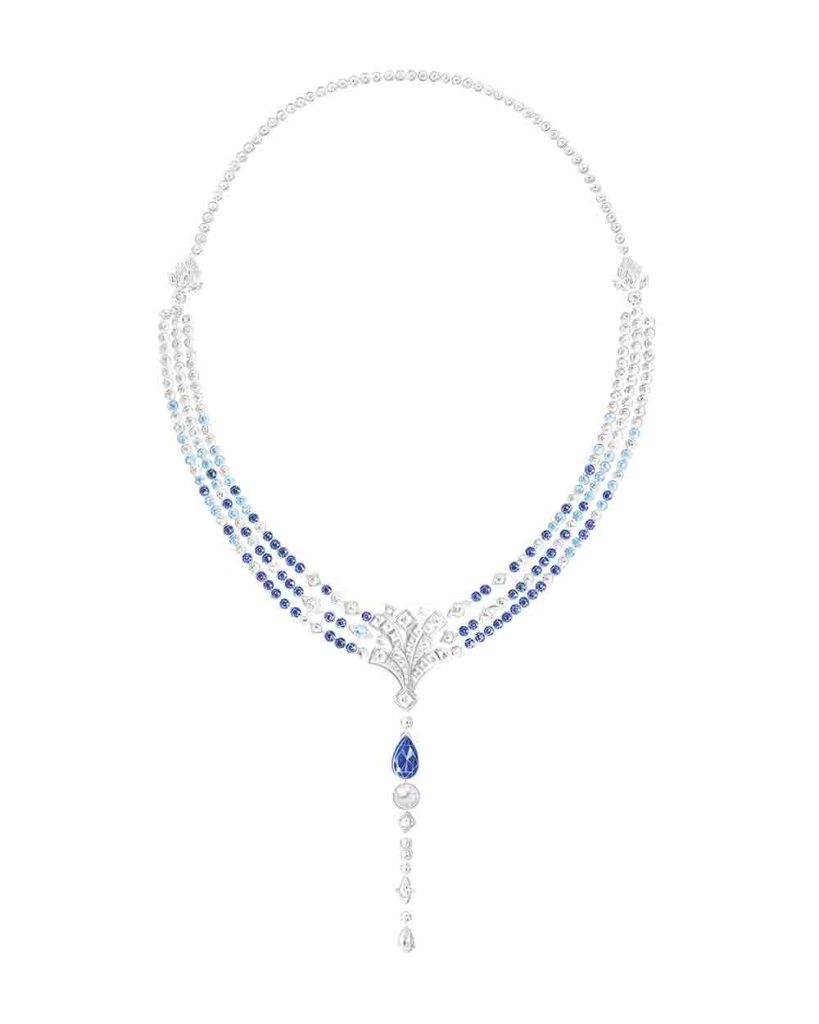 PIAGET Extraordinary Light 系列〈非凡光景〉彩色寶石頂級珠寶項鍊 G37R4200 黑夜主題 2 819x1024 1