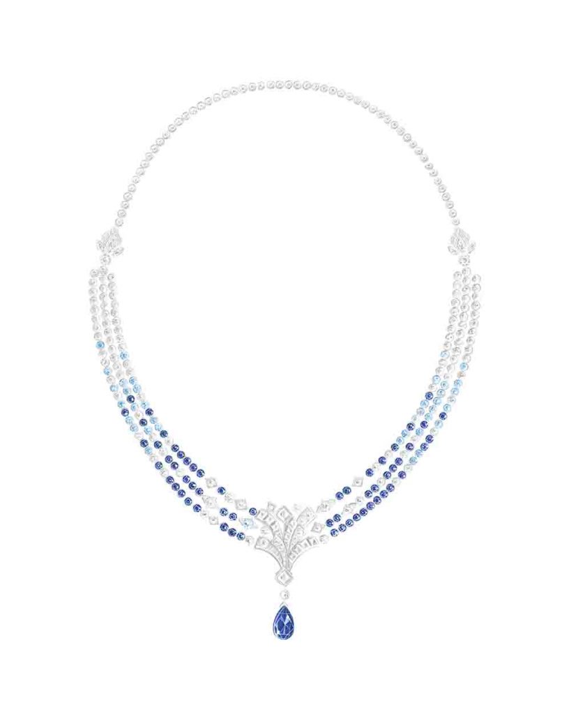 PIAGET Extraordinary Light 系列〈非凡光景〉彩色寶石頂級珠寶項鍊 G37R4200 黑夜主題卸下墜飾草圖 2 819x1024 1