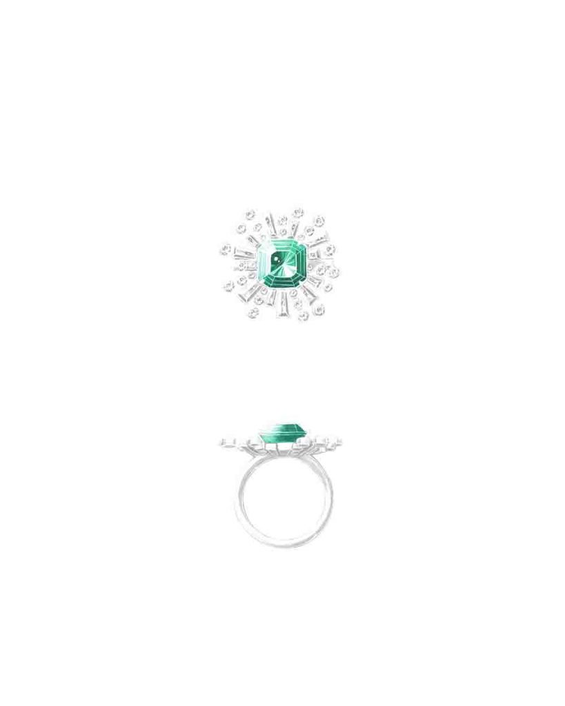 PIAGET Extraordinary Light 系列〈魔幻極光〉祖母綠頂級珠寶戒指 G34N5100 819x1024 1