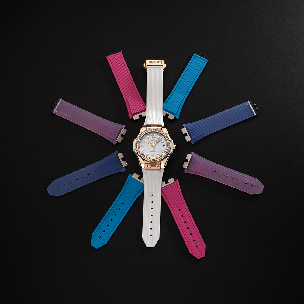 Big Bang One Click皇金鑽錶及彩色橡膠錶帶