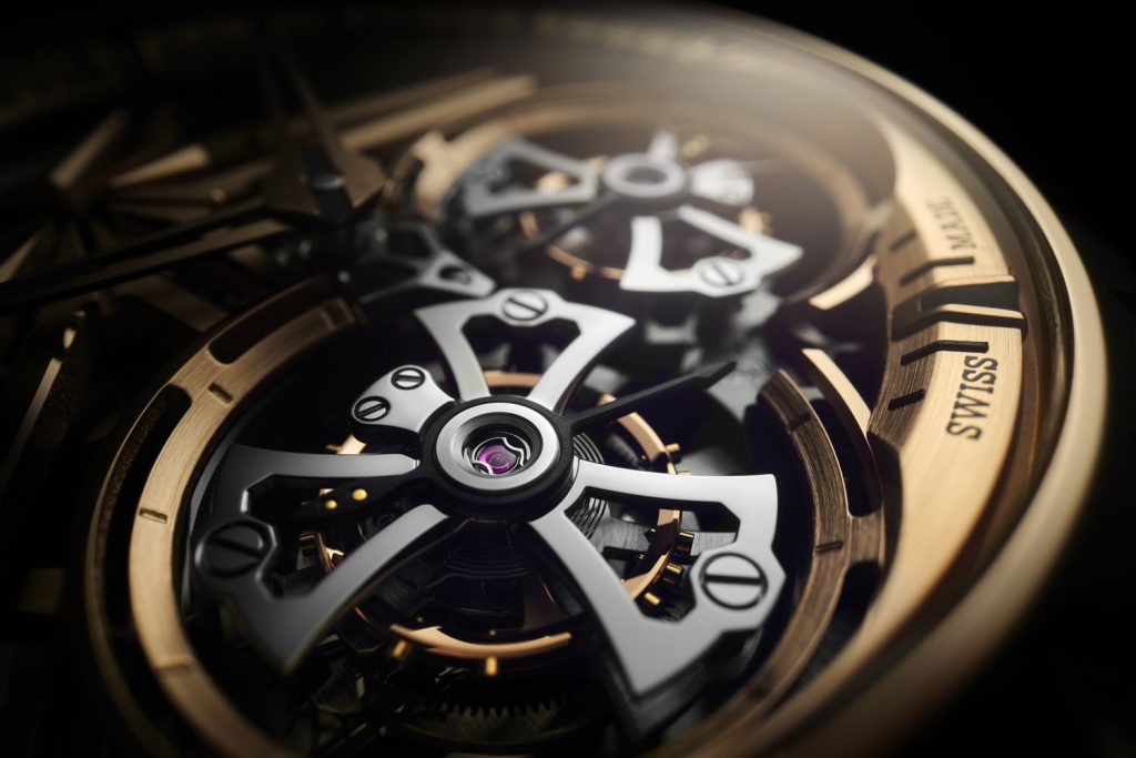 Roger Dubuis罗杰杜彼Excalibur王者系列镂空双飞行陀飞轮腕表（型号：DBEX0920）细节图3