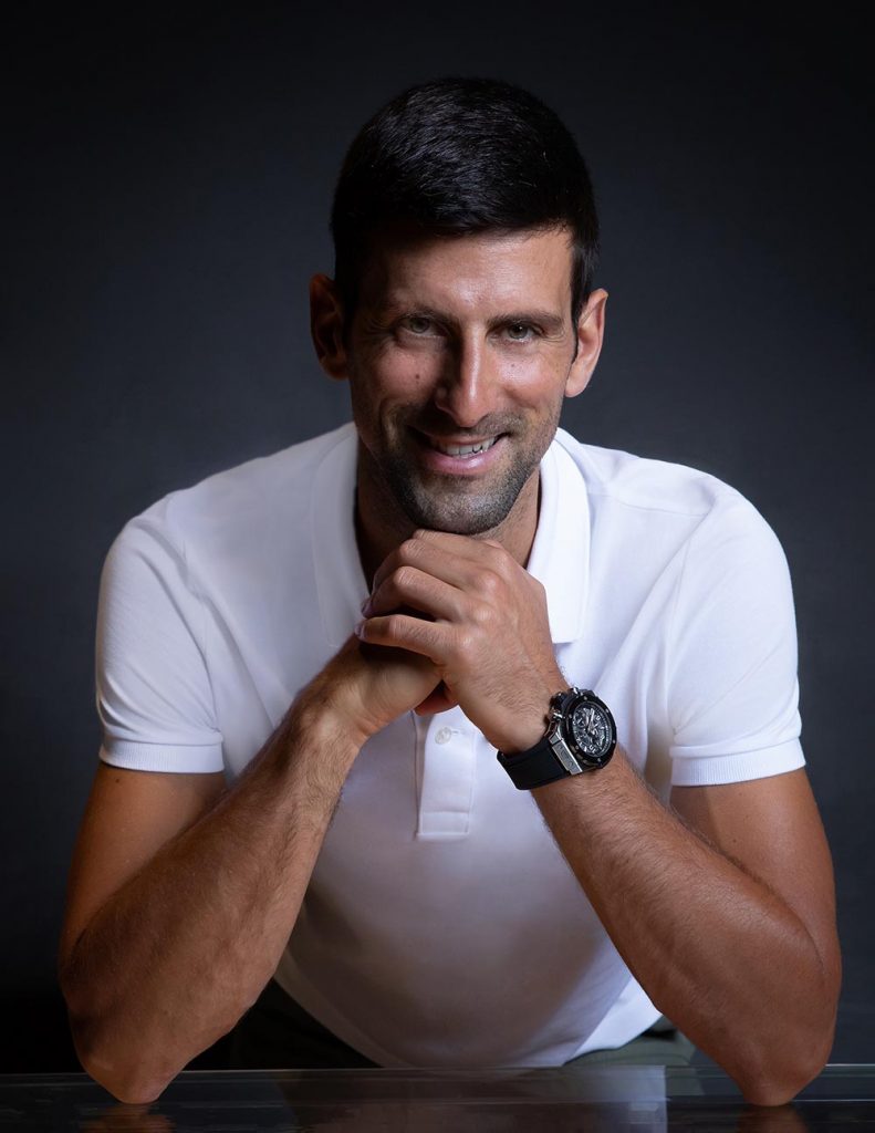 網壇球王喬科維奇Novak 成為Hublot 品牌大使，配戴Big Bang Unico 鈦金陶瓷計時碼錶NTD 619000