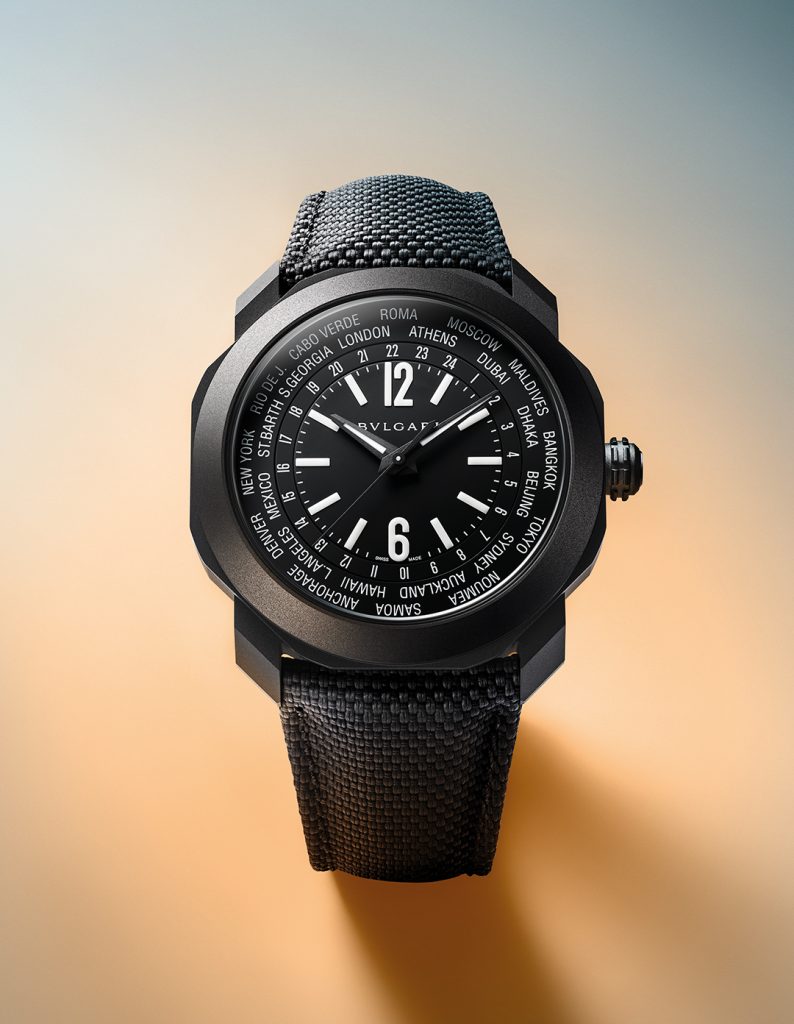 103486 BVLGARI OCTO ROMA WORLDTIMER世界時區腕錶DLC類鑽碳款 參考售價：約新台幣261500元 情境圖4