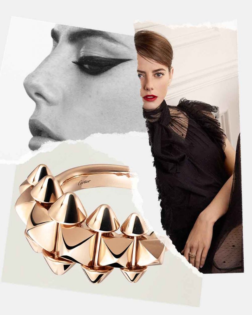 4 B4235300 CARTIER RING KAYA SCODELARIO CLASH DE CARTIER COLLAGE