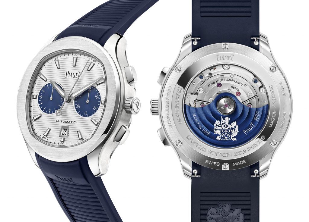 PIAGET Polo 系列精鋼自動上鍊計時碼錶，建議售價NT479000 G0A46013 側面圖 copy