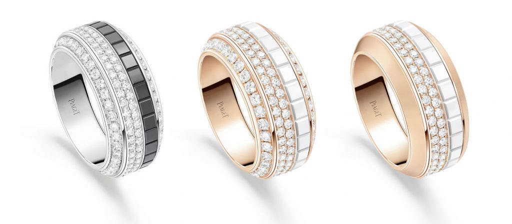 PIAGET Possession系列18K白金黑色陶瓷鑽石戒指，建議售價NT610000 G34P2G00 copy