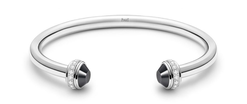 PIAGET Possession系列18K白金黑色陶瓷鑽石手環，建議售價NT366000 G36PG300
