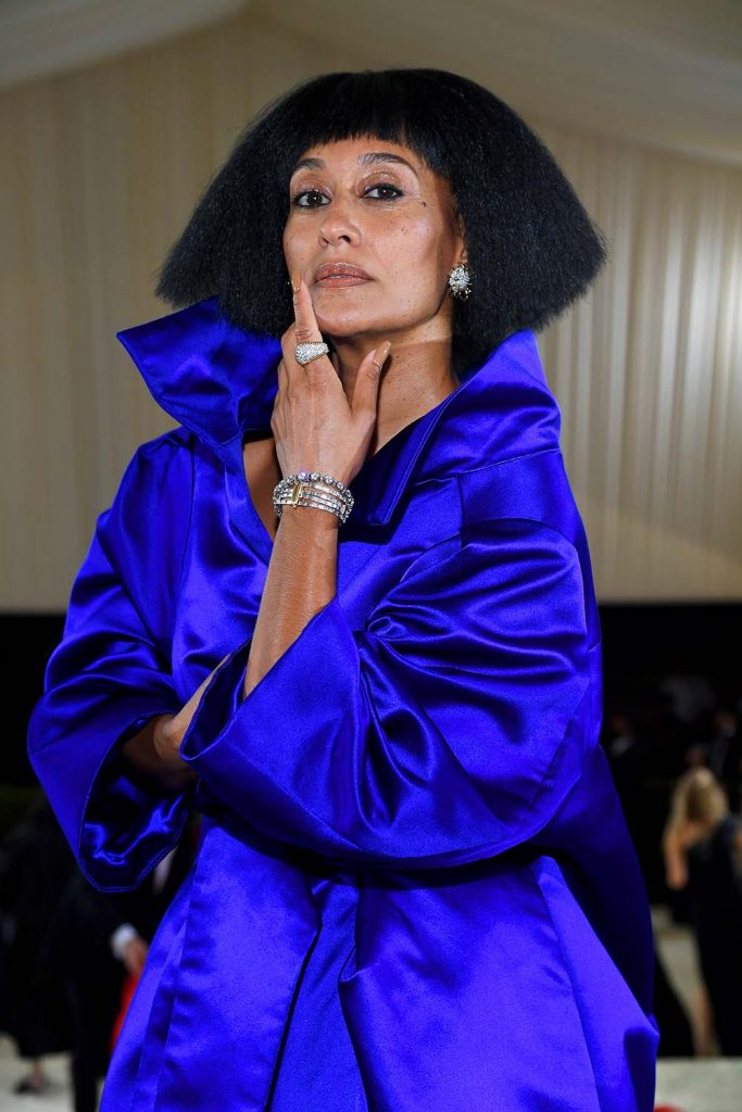 女星特蕾西埃利斯羅斯Tracee Ellis Ross佩戴Tiffany Co. Schlumberger高級珠寶系列鑽石耳環與戒指