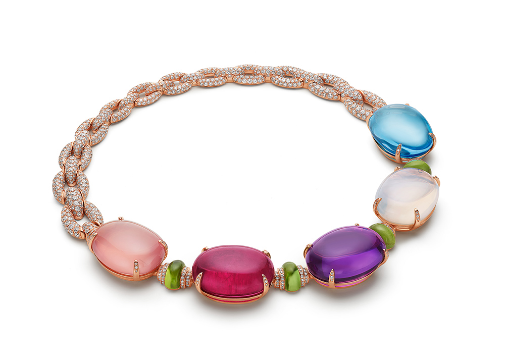 267511 BVLGARI 頂級彩寶與鑽石項鍊