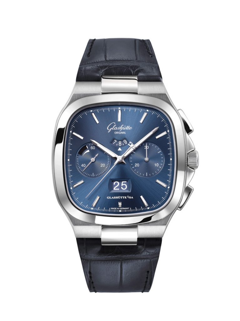 Glashtte Original 1 37 02 08 02 61 Sev Chrono PD St LS blue dial Fr RGB