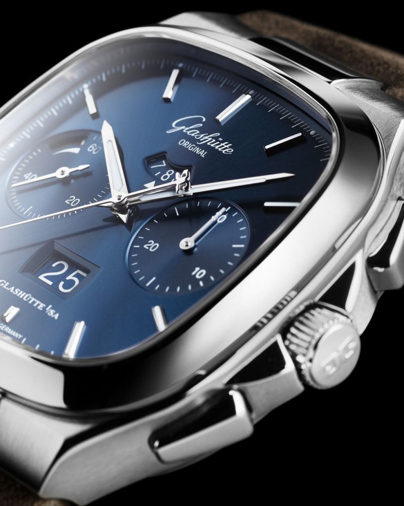 Glashtte Original 1 37 02 08 02 62 Sev Chrono PD St NLS blue dial Detail 2 RGB