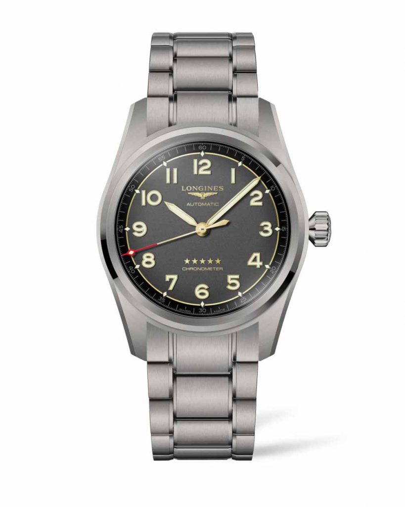 Longines 浪琴表 Spirit 先行者系列鈦金屬Nato 錶帶腕錶L3.811.1.53.6， 42mm建議售價NT100300