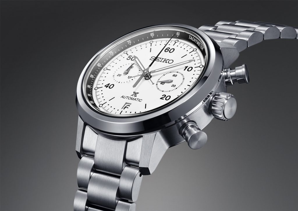 全新「Speedtimer」限量錶款SRQ035J1，融合了 1964 年碼錶的多項設計特色及1969年計時技術。