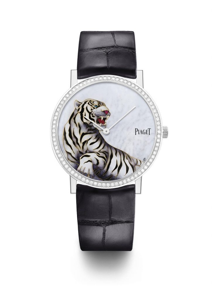 PIAGET Altiplano系列虎年生肖掐絲琺瑯工藝錶盤超薄手動上鍊腕錶，建議售價NT2120000 G0A46540