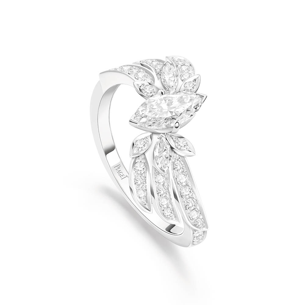PIAGET Treasures系列18K白金鑽石戒指，建議售價NT440000 G34TR100