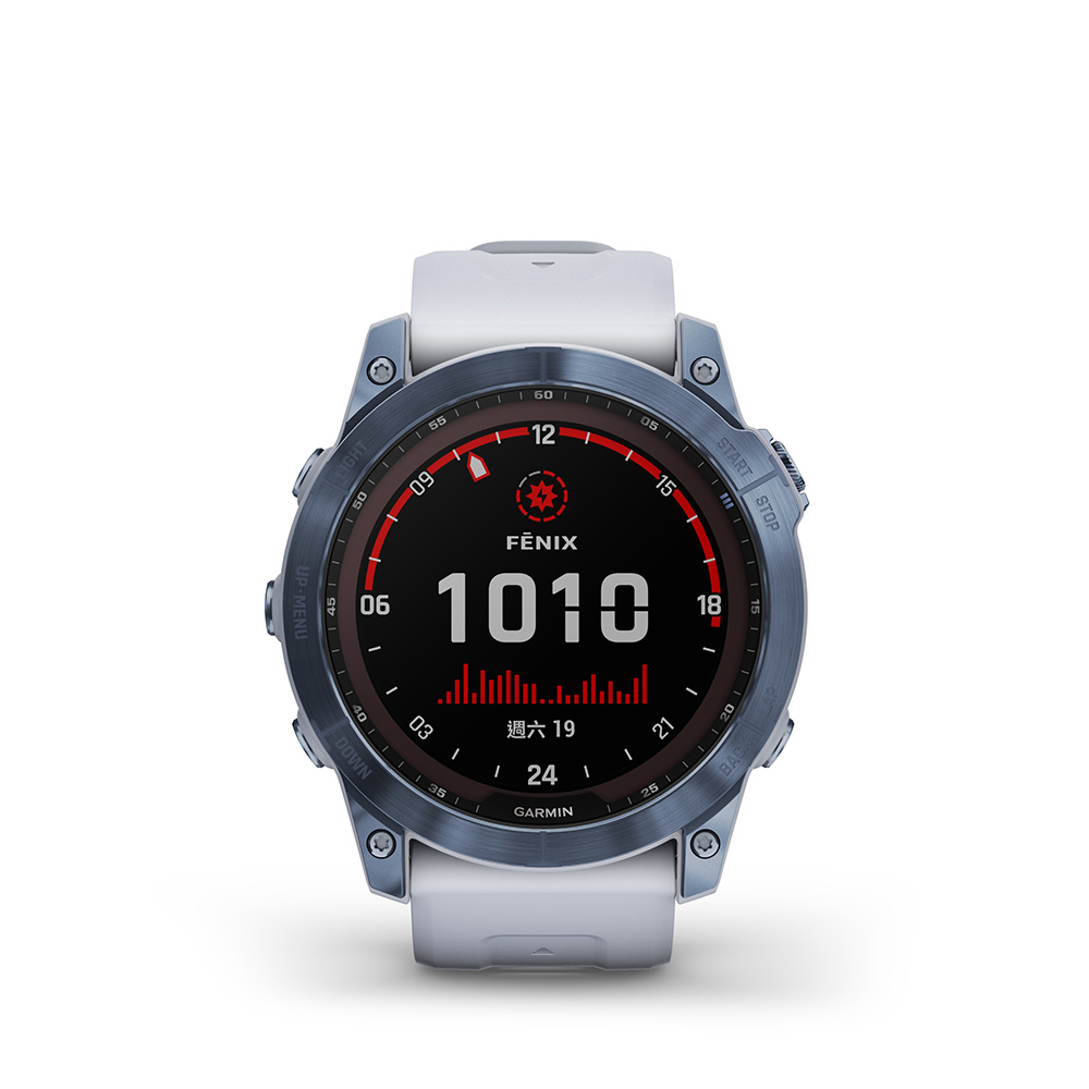Garmin「fenix 7X戶外進階複合式運動GPS腕錶」礦石藍
