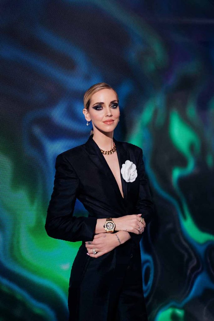 Chiara Ferragni 配戴Big Bang Unico Integral 黃金鍊帶腕錶