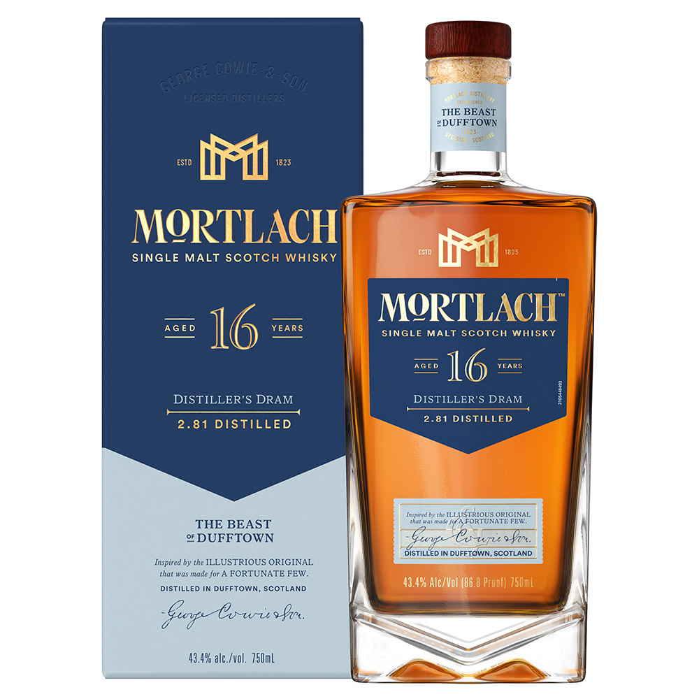 【參考圖片】Mortlach慕赫16年單一麥芽威士忌附盒照，建議售價NT2900元