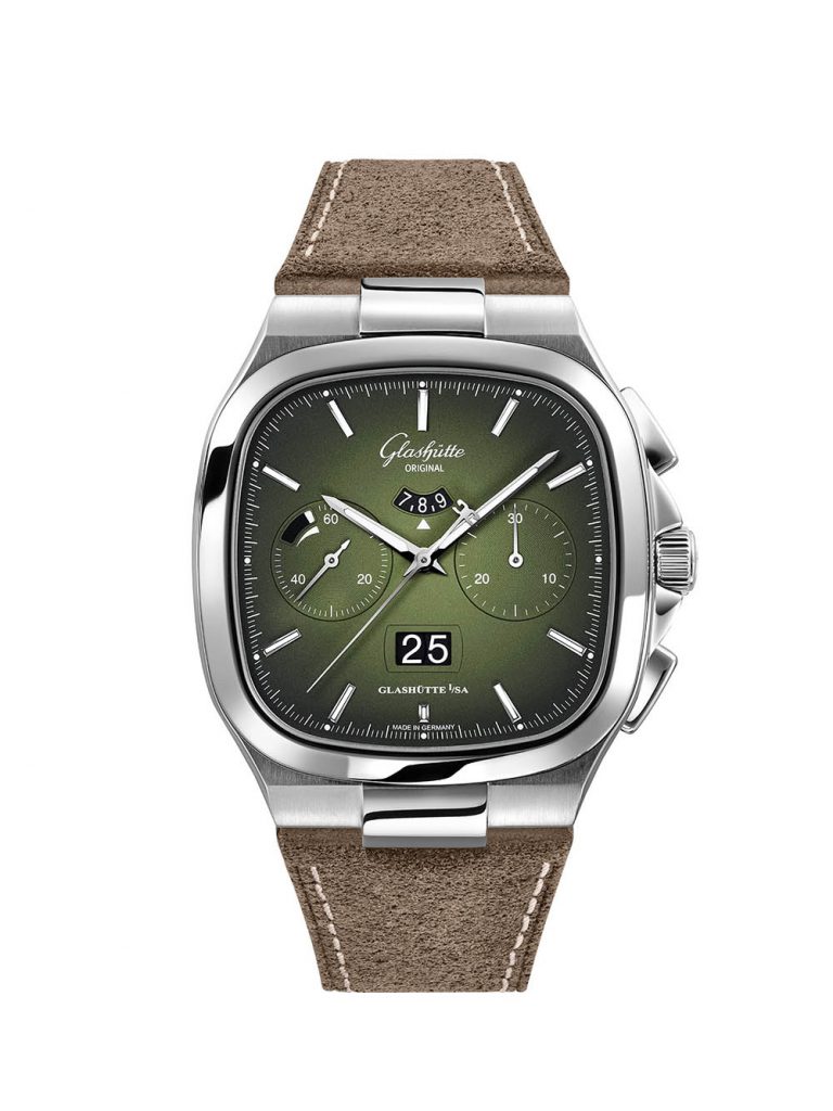 Glashutte Original 1 37 02 09 02 62 Seventies Chronograph Panorama Date Front