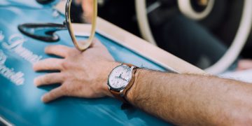 Chopard Ambassador Romain Dumas wearing the Mille Miglia 2022 Race Edition 2拷貝
