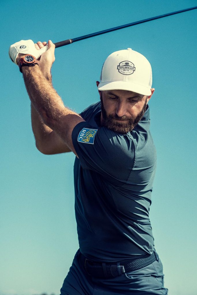 Hublot大使 Dustin Johnson 配戴 BIG BAN UNICO 榮耀橘高爾夫腕錶 6