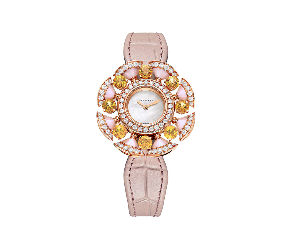 103635 BVLGARI Divas Dream系列蛋白石與黃水晶珠寶腕錶 參考售價：約新台幣1183000元