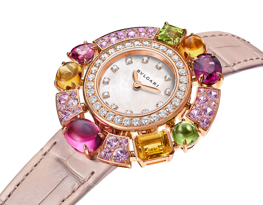 103713 BVLGARI Allegra系列粉紅剛玉珠寶腕錶 參考售價：約新台幣 870000元 1