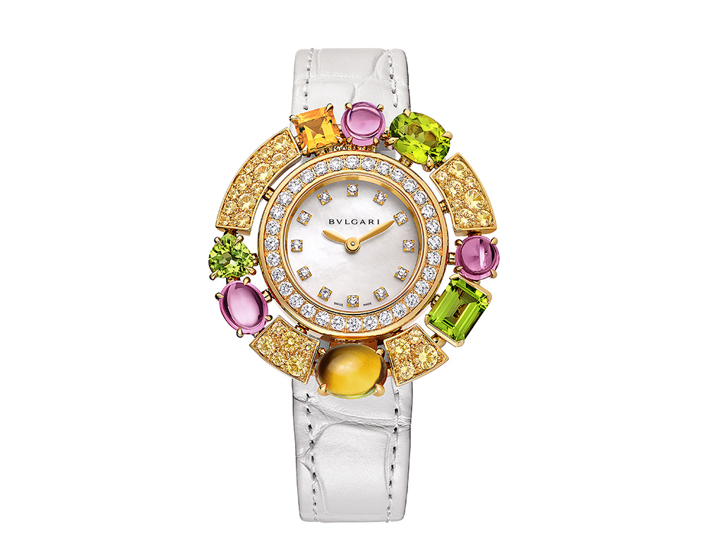 103714 BVLGARI Allegra系列黃色剛玉珠寶腕錶 參考售價：約新台幣 870000元 1