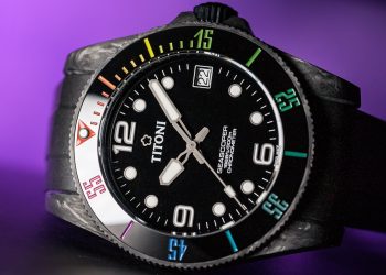 瑞士最高等級工藝，一層一層燒製上色的TITONI Seascoper CarbonTech時尚彩虹 1