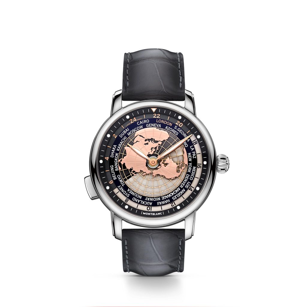 128675 MONTBLANC明星傳承系列世界時區腕錶，NT224800