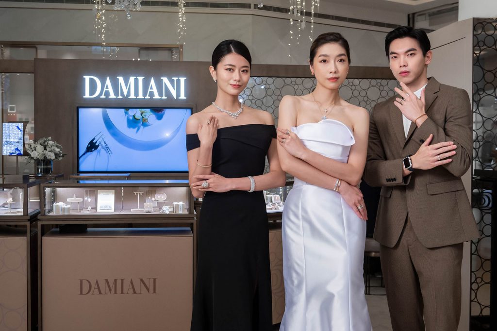 伊林名模李婉綺（左起）、王尹平與郭顯昌，共同演繹DAMIANI珠寶力作。 01