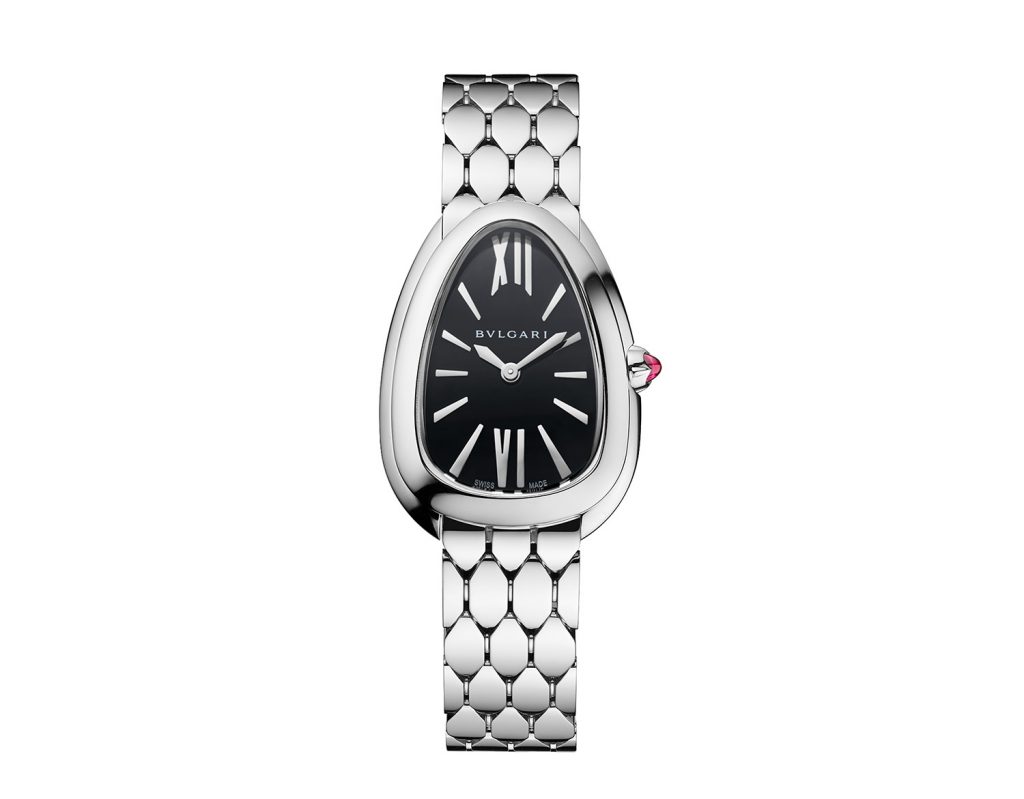103451 BVLGARI SERPENTI SEDUTTORI精鋼黑色漆面腕錶 參考售價：約新台幣152000元 1