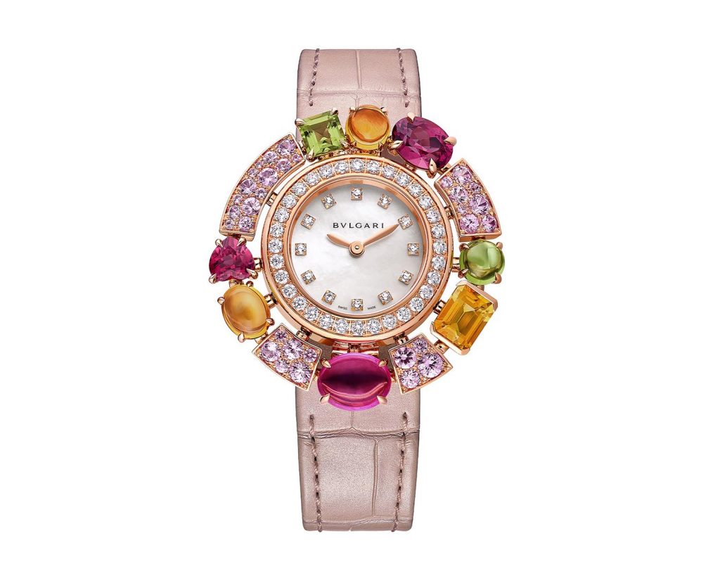 103713 BVLGARI ALLEGRA粉紅剛玉珠寶腕錶 參考售價：約新台幣870000元 1