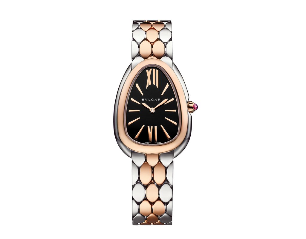 103799 BVLGARI SERPENTI SEDUTTORI玫瑰金與精鋼黑色漆面腕錶 參考售價：約新台幣261500元 3