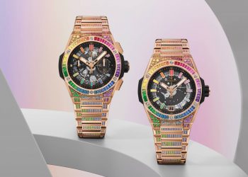 BIG BANG INTEGRATED皇金彩虹鍊帶計時碼錶及 BIG BANG INTEGRATED TIME ONLY皇金彩虹鍊帶腕錶 4