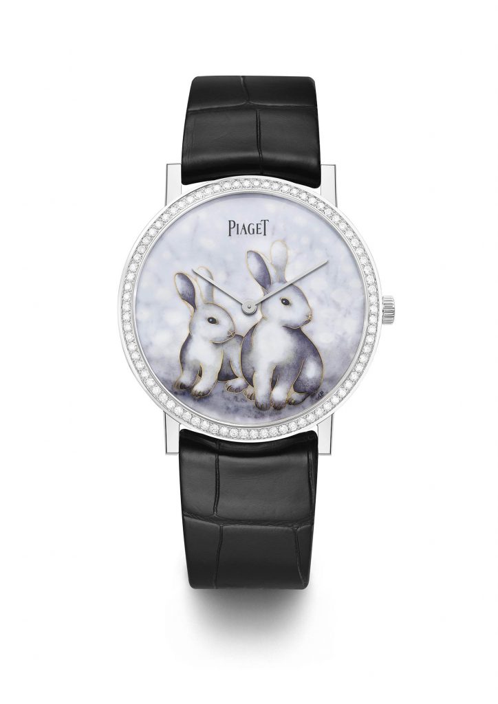 PIAGET Altiplano系列兔年生肖掐絲琺瑯工藝錶盤超薄腕錶，建議售價NT2200000 G0A47540