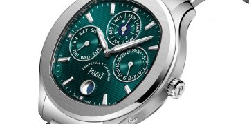 【發布日期請於2月6日8PM後】PIAGET Polo系列礦石綠超薄萬年曆自動腕錶，搭載1255P機芯 G0A48005 側面圖 1