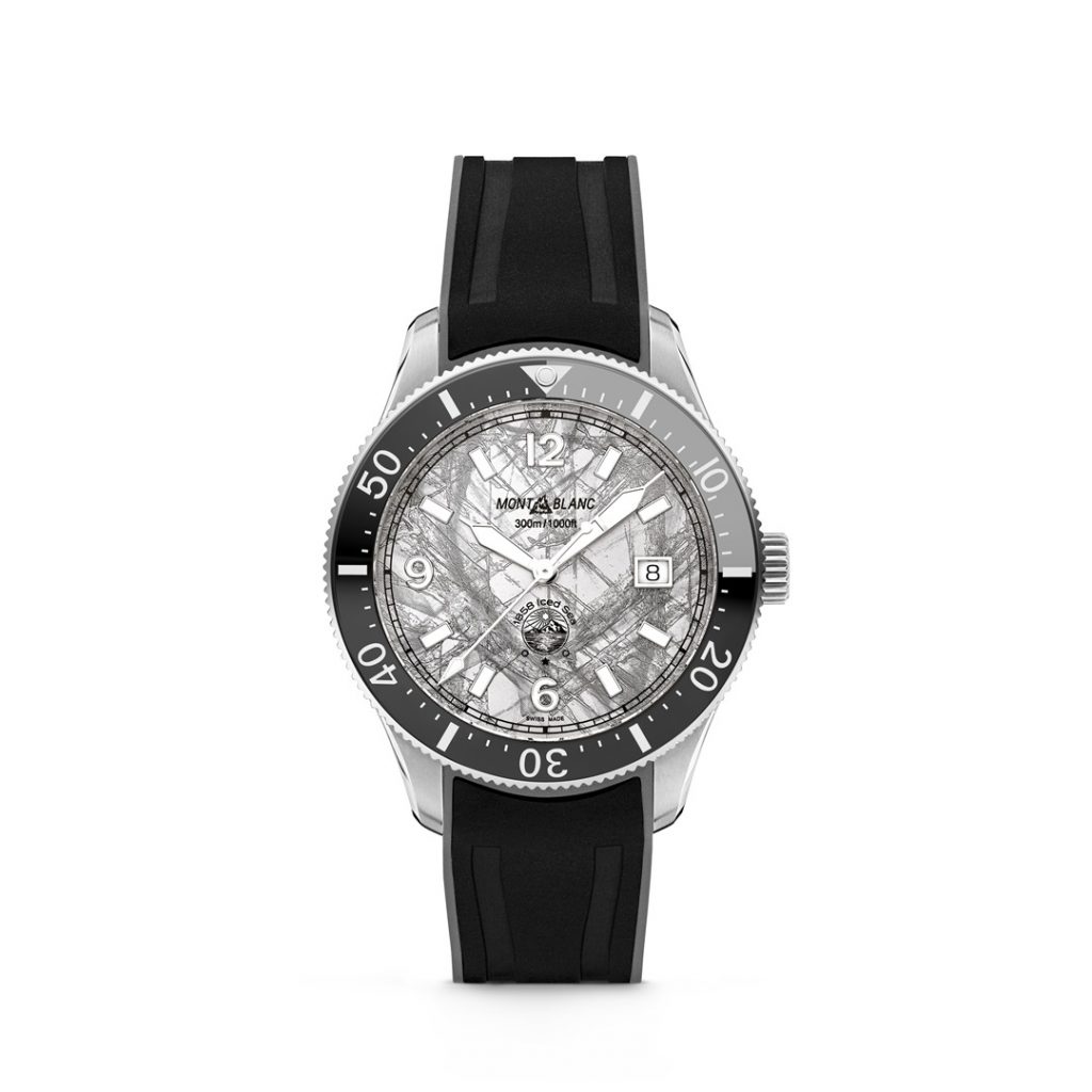 130807 MONTBLANC 1858系列Iced Sea日期顯示自動腕錶，NT98800