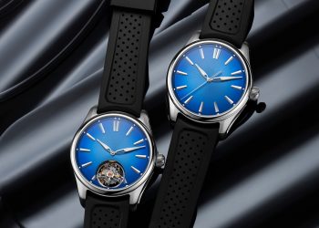 HMoser 3200 1217 Pioneer Centre Seconds Arctic Blue 40mm Lifestyle Duo with 3804 1208 - 【新錶速報】H.MOSER 亨利慕時| Arctic Blue北極藍色煙燻腕錶 紳士正裝 允文允武