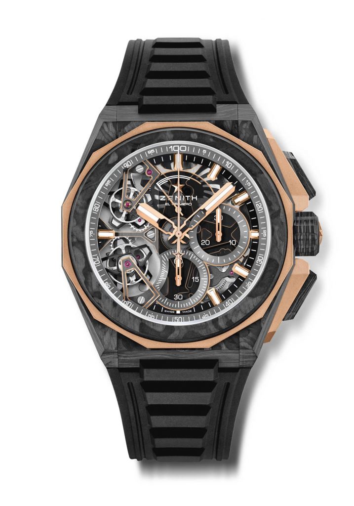 ZENITH真力時DEFY Extreme Double Tourbillon雙陀飛輪碳纖維腕錶，建議售價NT 2538400