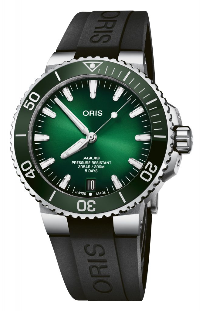11Oris2 Aquis Cal. 400日期腕錶43.5mm綠，建議售價NT105000